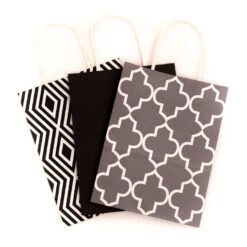 Hallmark 10.7" 12-Pack Assorted Kraft Paper Gift Bags -Hallmark online Shop 10.7 Prints and Solids 12Pack Assorted Gift Bags 5EGB6051 07