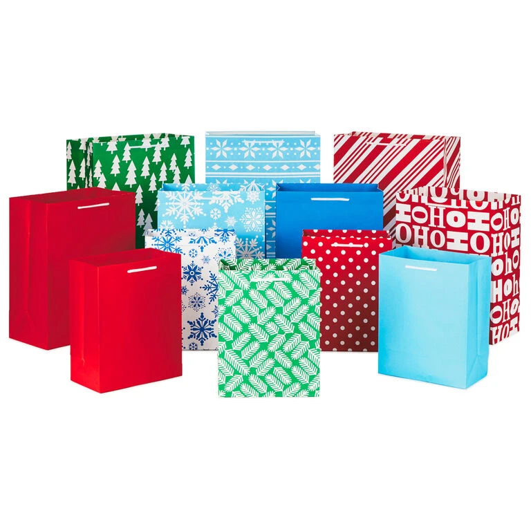 Hallmark Assorted Sizes And Designs 12-Pack Christmas Gift Bags 3 Hallmark Assorted Sizes And Designs 12-Pack Christmas Gift Bags