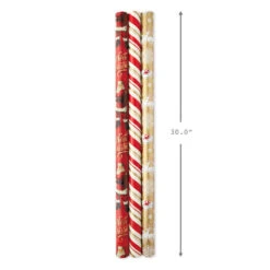 Hallmark Red And Gold 3-Pack Reversible Christmas Wrapping Paper, 120 Sq. Ft. 10 Hallmark Red And Gold 3-Pack Reversible Christmas Wrapping Paper, 120 Sq. Ft. -Hallmark online Shop 3Pack Red and Gold Reversible Christmas Wrapping Paper 5JXW1029 03