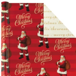 Hallmark Red And Gold 3-Pack Reversible Christmas Wrapping Paper, 120 Sq. Ft. 11 Hallmark Red And Gold 3-Pack Reversible Christmas Wrapping Paper, 120 Sq. Ft. -Hallmark online Shop 3Pack Red and Gold Reversible Christmas Wrapping Paper 5JXW1029 04
