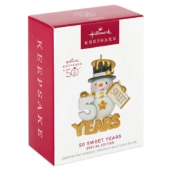 Hallmark 50 Sweet Years Special Edition Ornament 11 Hallmark 50 Sweet Years Special Edition Ornament -Hallmark online Shop 50 Sweet Years Snowman Keepsake Ornament 1799QGO2509 04