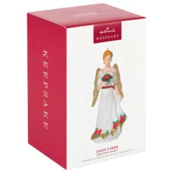 Hallmark Christmas Angels Good Cheer Ornament -Hallmark online Shop Angel in Red Flowers Dress Keepsake Ornament 2499QXR8267 04