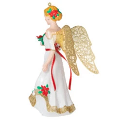 Hallmark Christmas Angels Good Cheer Ornament -Hallmark online Shop Angel in Red Flowers Dress Keepsake Ornament 2499QXR8267 06