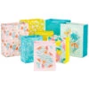 Hallmark Assorted Floral And Solid 8-Pack Medium And Large Gift Bags -Hallmark online Shop Assorted Medium and Large Floral Solid Gift Bags 5EGB6639 01