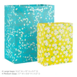 Hallmark Assorted Floral And Solid 8-Pack Medium And Large Gift Bags 9 Hallmark Assorted Floral And Solid 8-Pack Medium And Large Gift Bags -Hallmark online Shop Assorted Medium and Large Floral Solid Gift Bags 5EGB6639 03