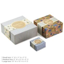 Hallmark 4", 8" And 10" Floral 3-Pack Gift Boxes With Bands -Hallmark online Shop Assorted Sizes Floral Gift Boxes With Bands 5EBC1230 04