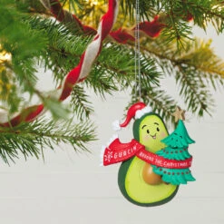Hallmark Guacin' Around The Christmas Tree Ornament With Sound -Hallmark online Shop Avocado and Christmas Tree Keepsake Ornament 2199QGO2839 02