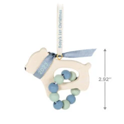 Hallmark Baby Boy's First Christmas Bear 2023 Ornament -Hallmark online Shop Baby Boys 1st Christmas Bear Keepsake Ornament 1799QGO2729 03