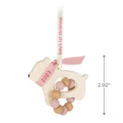 Hallmark Baby Girl's First Christmas Bear 2023 Ornament 10 Hallmark Baby Girl's First Christmas Bear 2023 Ornament -Hallmark online Shop Baby Girls 1st Christmas Bear Keepsake Ornament 1799QGO2737 03