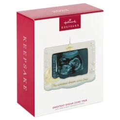 Hallmark Sweetest Dream Come True 2023 Porcelain Photo Frame Ornament -Hallmark online Shop Baby Sonogram Picture Frame Keepsake Ornament 1999QHX3117 04