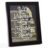 Hallmark Harry Potter™ Friendship And Bravery Hermione Granger™ Framed Quote Sign, 8x10 -Hallmark online Shop Black and Gold Books and Hermione Quote Framed Sign 1HPO1085 01