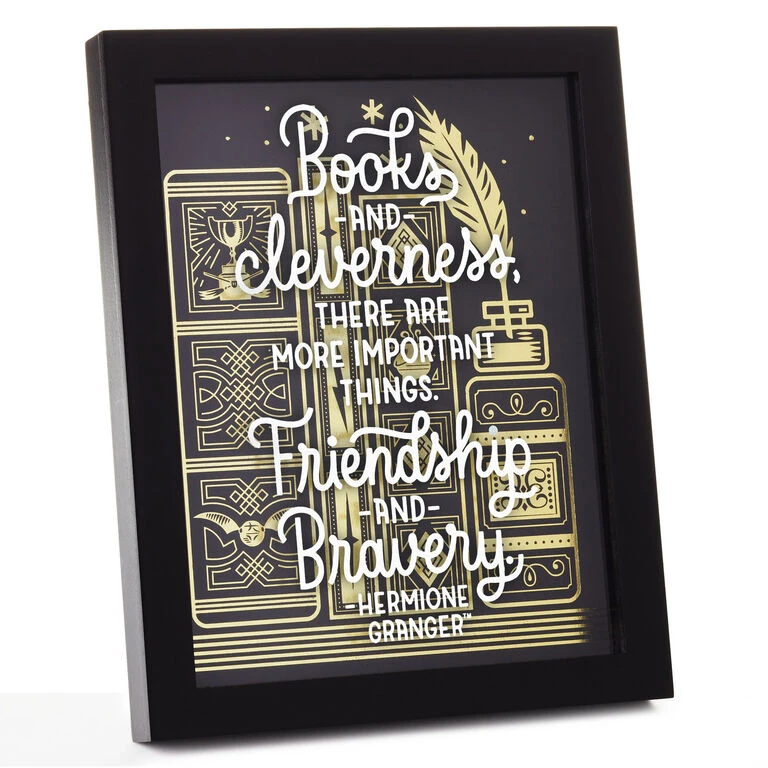Hallmark Harry Potter™ Friendship And Bravery Hermione Granger™ Framed Quote Sign, 8x10 3 Hallmark Harry Potter™ Friendship And Bravery Hermione Granger™ Framed Quote Sign, 8x10