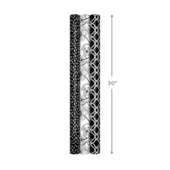 Hallmark Black And White Prints 3-Pack Reversible Wrapping Paper, 75 Sq. Ft. Total 15 Hallmark Black And White Prints 3-Pack Reversible Wrapping Paper, 75 Sq. Ft. Total -Hallmark online Shop Black and White Prints 3Pack Reversible Gift Wrap 5EWR6401 07