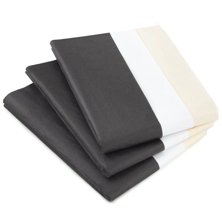 Hallmark Black/White/Cream 3-Pack Bulk Tissue Paper, 120 Sheets 3 Hallmark Black/White/Cream 3-Pack Bulk Tissue Paper, 120 Sheets