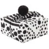 Hallmark 26" Black-and-White Fabric Gift Wrap With Elastic Band 1 Hallmark 26" Black-and-White Fabric Gift Wrap With Elastic Band -Hallmark online Shop BlackandWhite Square Flat Wrapping Cloth 1299EJR6377 01