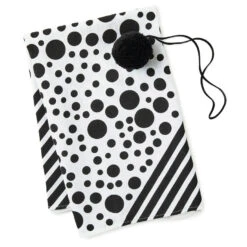 Hallmark 26" Black-and-White Fabric Gift Wrap With Elastic Band 10 Hallmark 26" Black-and-White Fabric Gift Wrap With Elastic Band -Hallmark online Shop BlackandWhite Square Flat Wrapping Cloth 1299EJR6377 03