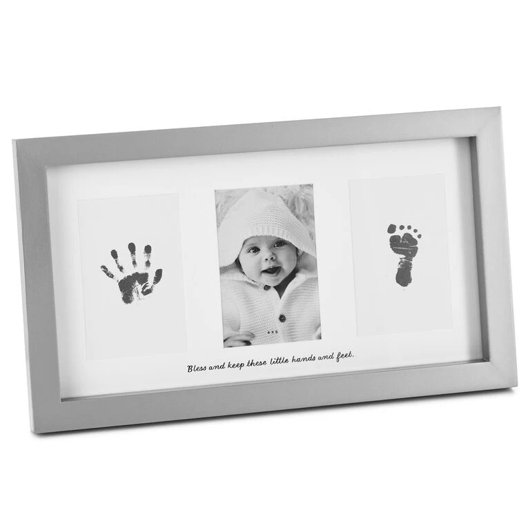 Hallmark Blessed Baby Handprint And Footprint Picture Frame Kit, 4x6 3 Hallmark Blessed Baby Handprint And Footprint Picture Frame Kit, 4x6