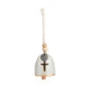Demdaco Mini Inspired Bell, Blessed 1 Demdaco Mini Inspired Bell, Blessed -Hallmark online Shop Blessed Mini Stoneware Bell With Cross Cutout 1008010010 01
