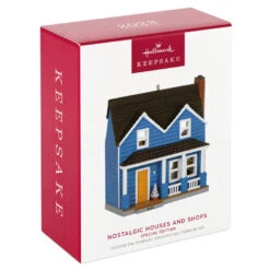 Hallmark Nostalgic Houses And Shops Special Edition 2023 Ornament -Hallmark online Shop Blue Clapboard House Keepsake Ornament 2599QXE3309 04