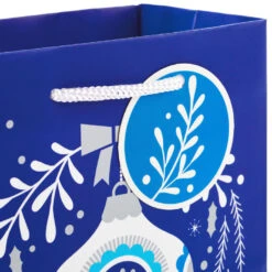 Hallmark Blue And Silver 8-Pack Holiday Gift Bags, Assorted Sizes And Designs -Hallmark online Shop Blue and Silver Holiday Gift Bags Bulk Pack XGB4895 06