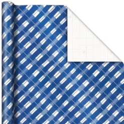 Hallmark Blue And White 3-Pack Holiday Wrapping Paper Assortment, 120 Sq. Ft. -Hallmark online Shop Blue and White Holiday Wrapping Paper Assortment 5JXW1256 04