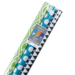 Hallmark Bold Patterns And Solids 3-Pack Reversible Wrapping Paper 15 Hallmark Bold Patterns And Solids 3-Pack Reversible Wrapping Paper -Hallmark online Shop Bold Patterns and Solids 3Pack Reversible Wrapping Paper 5EWR6429 07