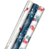 Hallmark Winter Wonder 3-Pack Christmas Wrapping Paper Assortment, 120 Sq. Ft. -Hallmark online Shop Cardinals Snowflakes and Village Gift Wrap Pack 5JXW1075 01
