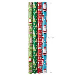 Hallmark Christmas Cheer 4-Pack Reversible Wrapping Paper Assortment, 150 Sq. Ft. 11 Hallmark Christmas Cheer 4-Pack Reversible Wrapping Paper Assortment, 150 Sq. Ft. -Hallmark online Shop Christmas Cheer Assortment Reversible Wrapping Paper 5JXW1736 03