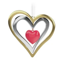 Hallmark Our Christmas Together 2023 Metal Ornament -Hallmark online Shop Christmas Together Metal Hearts Keepsake Ornament 1899QGO2889 06