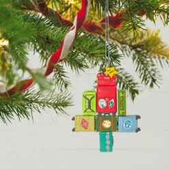 Hallmark Travel All The Way 2023 Ornament -Hallmark online Shop Christmas Tree of Luggage Keepsake Ornament 1899QGO2907 02