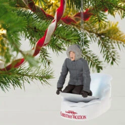 Hallmark National Lampoon's Christmas Vacation™ Don't Try This At Home, Kids! Ornament With Light And Sound -Hallmark online Shop Christmas Vacation Clark on Sled Keepsake Ornament 2499QXI6269 02