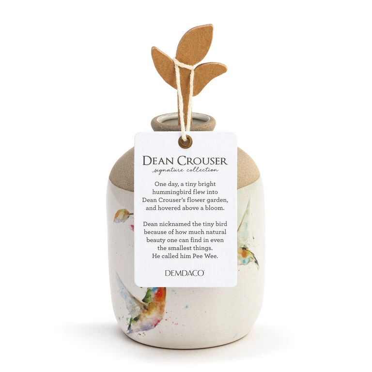 Demdaco Hummingbirds In Flight Ceramic Vase 5 Demdaco Hummingbirds In Flight Ceramic Vase - Image 3