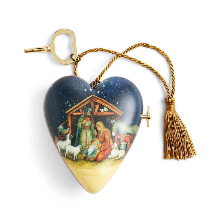 Demdaco O Holy Night Musical Art Heart With Stand 3 Demdaco O Holy Night Musical Art Heart With Stand
