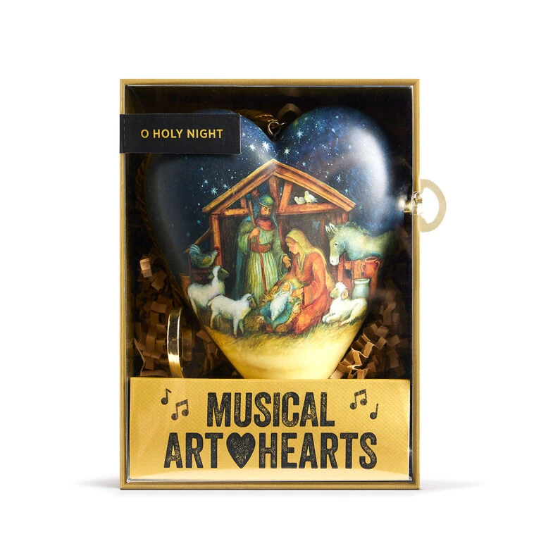 Demdaco O Holy Night Musical Art Heart With Stand 5 Demdaco O Holy Night Musical Art Heart With Stand - Image 3