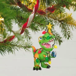 Hallmark Tree Rex Ornament 9 Hallmark Tree Rex Ornament -Hallmark online Shop Dinosaur in Christmas Lights Keepsake Ornament 1799QGO2779 02