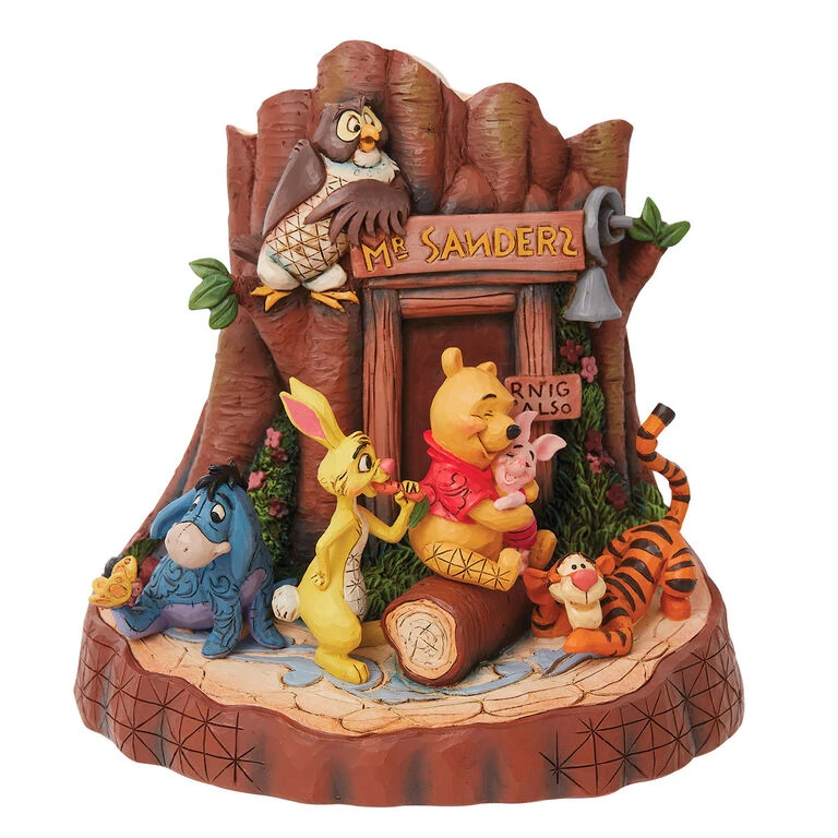 Enesco Jim Shore Disney Winnie The Pooh Carved By Heart Scene, 7.48" 3 Enesco Jim Shore Disney Winnie The Pooh Carved By Heart Scene, 7.48"