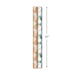 Hallmark Elegant Evergreens 2-Pack Holiday Wrapping Paper, 150 Sq. Ft. -Hallmark online Shop Elegant Evergreens Holiday Wrapping Paper 5JXW1203 04