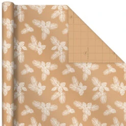 Hallmark Elegant Evergreens 2-Pack Holiday Wrapping Paper, 150 Sq. Ft. -Hallmark online Shop Elegant Evergreens Holiday Wrapping Paper 5JXW1203 05