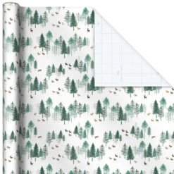 Hallmark Elegant Evergreens 2-Pack Holiday Wrapping Paper, 150 Sq. Ft. -Hallmark online Shop Elegant Evergreens Holiday Wrapping Paper 5JXW1203 06