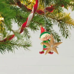 Hallmark North Pole Tree Trimmers Ornament -Hallmark online Shop Elf With Christmas Tree Keepsake Ornament 1799QXR8069 02