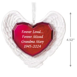 Hallmark Forever Loved Memorial Heart And Angel Wings Text Personalized Ornament 8 Hallmark Forever Loved Memorial Heart And Angel Wings Text Personalized Ornament -Hallmark online Shop Forever Loved Memorial Heart and Angel Wings Personalized Keepsake Ornament 2499QHE2119B1 03