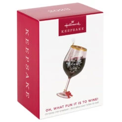Hallmark Oh, What Fun It Is To Wine Ornament -Hallmark online Shop Glass of Red Wine Keepsake Ornament 1599QGO2919 04