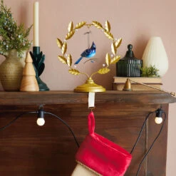 Hallmark Golden Wreath Metal Ornament And Stocking Hanger -Hallmark online Shop Gold Wreath Keepsake Ornament and Stocking Hanger 1QSB6287 02