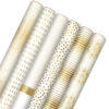 Hallmark Gold And White 6-Pack Holiday Wrapping Paper Assortment, 180 Sq. Ft. 1 Hallmark Gold And White 6-Pack Holiday Wrapping Paper Assortment, 180 Sq. Ft. -Hallmark online Shop Gold and White Christmas Wrapping Paper Assortment 5JXW1086 01