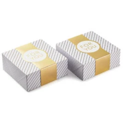 Hallmark 10" Gold And White Striped 2-Pack Gift Boxes With Bands -Hallmark online Shop Gold and White Striped 2Pack Gift Boxes With Bands 5EBC1226 06
