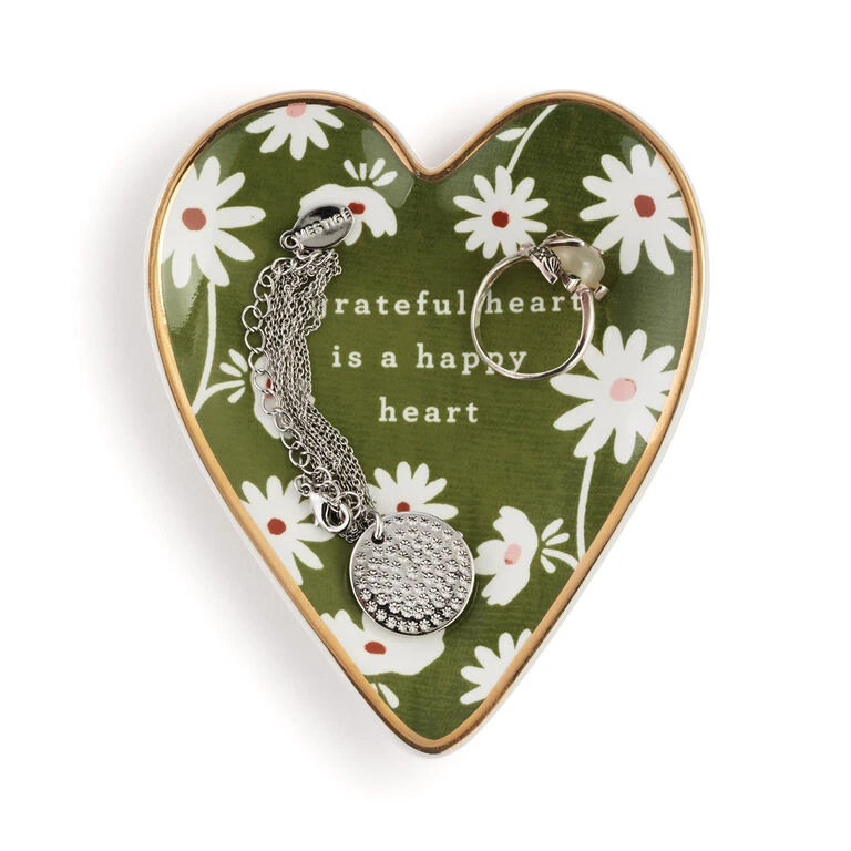 Demdaco Grateful Art Heart Trinket Dish 5 Demdaco Grateful Art Heart Trinket Dish - Image 3