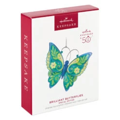Hallmark Brilliant Butterflies Special Edition Ornament 11 Hallmark Brilliant Butterflies Special Edition Ornament -Hallmark online Shop Green and Blue Butterfly Keepsake Ornament 1999QGO2799 04