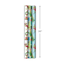 Hallmark Dr. Seuss™ Grinch 3-Pack Christmas Wrapping Paper Assortment, 105 Sq. Ft. 12 Hallmark Dr. Seuss™ Grinch 3-Pack Christmas Wrapping Paper Assortment, 105 Sq. Ft. -Hallmark online Shop Grinch 3Pack Christmas Wrapping Paper 5JXW1211 04