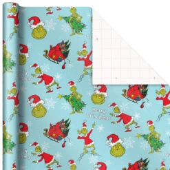 Hallmark Dr. Seuss™ Grinch 3-Pack Christmas Wrapping Paper Assortment, 105 Sq. Ft. 15 Hallmark Dr. Seuss™ Grinch 3-Pack Christmas Wrapping Paper Assortment, 105 Sq. Ft. -Hallmark online Shop Grinch 3Pack Christmas Wrapping Paper 5JXW1211 07