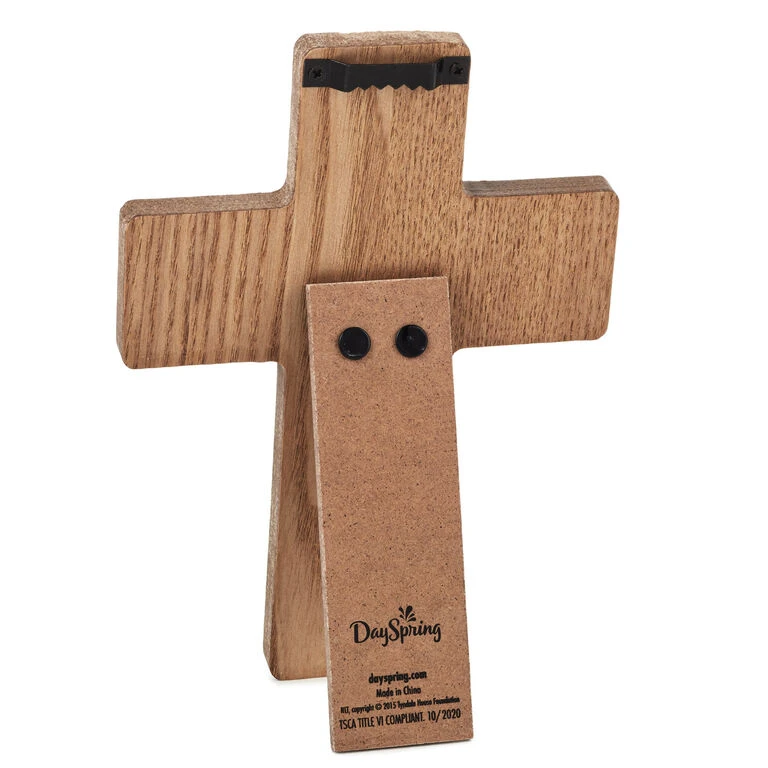 Hallmark Grow With Our Lord Wood And Ceramic Cross, 7" 4 Hallmark Grow With Our Lord Wood And Ceramic Cross, 7" - Image 2